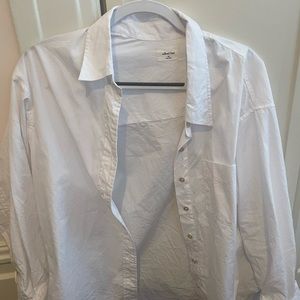 Aritzia Wilfred free Oversized white button up shirt
